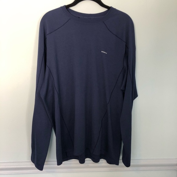 Patagonia Blue Capilene 3 Long sleeve Pullover - Picture 1 of 6
